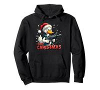 Angry Duck I Hate Christmas Funny Anti Xmas Anti-Holiday Pullover Hoodie