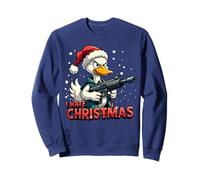 Angry Duck I Hate Christmas Funny Anti Xmas Anti-Holiday Sweatshirt