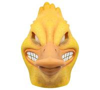 Angry Duck Mask - Latex Funny Cartoon Animal Face Cover - Halloween Headgear - Cosplay Prop - Yellow