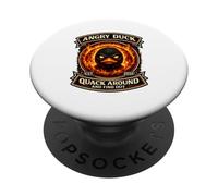 Angry Duck Meme | Duck Graphic Duck Joke Quack Around PopSockets Adhesive PopGrip
