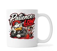Angry Duck with Broken Hourglass Ceramic Tea Coffee Mug White