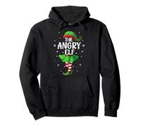 Angry Elf Christmas Girls Women Elf Squad Xmas Family Pullover Hoodie