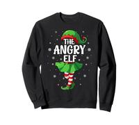 Angry Elf Christmas Girls Women Elf Squad Xmas Family Sweatshirt