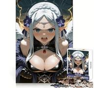Angry Elf Girl with Wings Jigsaw 1000 Pieces for Teenagers Thinking Skill Mindful Escape Neat Edges (50x75cm)