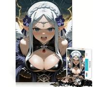 Angry Elf Girl with Wings Jigsaw Puzzles 1000 Mental Focus Game No Gap Tight Fitting Design Interactive Brain Challenge for Home (38x26cm)
