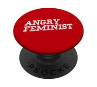 Angry Feminist Empowerment Slogan Women's Rights PopSockets Adhesive PopGrip