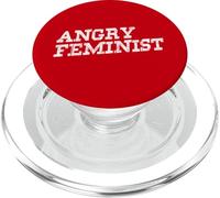 Angry Feminist Empowerment Slogan Women's Rights PopSockets PopGrip for MagSafe