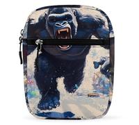 Angry Fighting Gorillas Small Crossbody Bag for Men Women