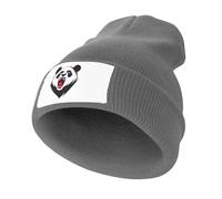 Angry Giant Panda Men‘s Soft Beanie Hat Winter Warm Slouchy Knit Cuff Cap for Women