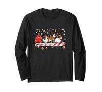 Angry Gingerbread Farm Animals Chicken Cow Sheep Christmas Long Sleeve T-Shirt