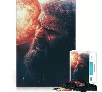Angry God with Flaming Orb 1000-piece Jigsaw Puzzles Brain Training Fun Tight Interlock No Gaps Bonding Activity for Loved Ones (38x52cm)