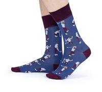 Angry Golfer Socks - Funny Golf Gift for Men - 1 Pair, Blue, Size 4-7 UK - Fun Novelty Golf Socks -Still You