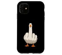 Angry Goose Flipping The Bird Funny Middle Finger Viral Meme Case for iPhone 11