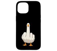 Angry Goose Flipping The Bird Funny Middle Finger Viral Meme Case for iPhone 15