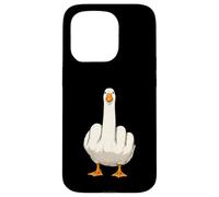 Angry Goose Flipping The Bird Funny Middle Finger Viral Meme Case for iPhone 15 Pro
