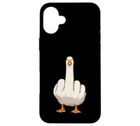 Angry Goose Flipping The Bird Funny Middle Finger Viral Meme Case for iPhone 16 Plus