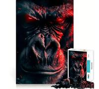 Angry Gorilla 1000-piece Puzzle for Teenagers Mind Skill Fun Uniform Size Precise Pieces Relaxing Indoor Group Activity (50x75cm)