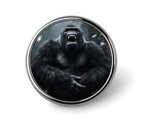 Angry Gorilla Button Badge Classic Cute Brooches Fashion Round Badge Exquisite Metal Lapel Pin Personalized Pins Buttons for Clothing Backpack Hat Jackets Decoration