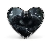Angry Gorilla Button Badge Fashion Love Heart Brooch Personalized Exquisite Metal Lapel Pin Button Decoration Heart Lapel Brooch Pin for Clothing Backpack Hat Jackets