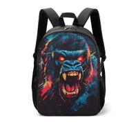 Angry Gorilla Casual Daypack Daily Backpacks Travel Shoulder Bag with Adjustable Straps for Women Men