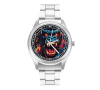 Angry Gorilla Fashion Quartz Wrist Watch Stainless Steel Wristwatches with Arabic Numerals for Men Women