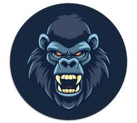 Angry Gorilla Jigsaw Puzzles Great Gift for Adults 1000 Piece Fun Challenging Home Decoration Brainteasing Wildlife Jigsaw Puzzle for Adults 1000pcs (67.5x67.5cm)