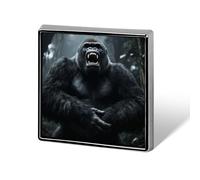 Angry Gorilla Lapel Pin Cute Metal Brooch Pin Fashionable Square Badge for Shirts, Hats, Jackets Unique Fashion Accessories Gift for Men & Women