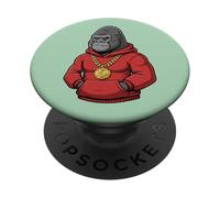 Angry Gorilla Money Growling Scary Silverback Gorilla PopSockets Adhesive PopGrip