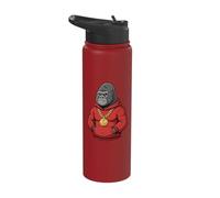 Angry Gorilla Money Growling Scary Silverback Gorilla Stainless Steel Insulated Water Bottle