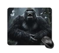 Angry Gorilla Mouse Pad Square Laptop Mouse Mat Cute Computer Mousepad Keyboard Pad Non-Slip Desk Pads for Gaming Office Work Home 25 * 30cm