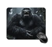 Angry Gorilla Mouse Pad Square Laptop Mouse Mat Cute Computer Mousepad Keyboard Pad Non-Slip Desk Pads for Gaming Office Work Home 20 * 25cm