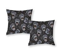 Angry Gorilla Pattern Pillow Slips Case Sofa Car King Pillow Cases for Sofa Bedroom Pillow Shell 18"x18"