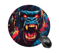 Angry Gorilla Round Mouse Pad for Office Home