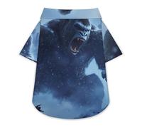 Angry Gorillas Dog Hawaiian Shirt Stretch Collar Button Down Pet Clothes for Small Medium Puppy