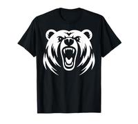 Angry Grizzly Bear Hiking Camping Camp Forest Explorer Life T-Shirt