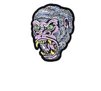 Angry Head Clothes Patches Tattoo Snake Skull Embroidered Clothes Patch Applique Badge Iron On Sew On Emblem Custom DIY Jeans Jacket Kid's Clothing Bag