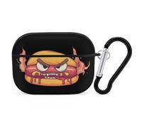 Angry Hot Dog Hamburger Compatible with Airpod Pro Case Cover Skin with Keychain