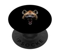 Angry Hyena Head Roaring Wild Animal Safari Art PopSockets Adhesive PopGrip