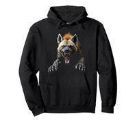Angry Hyena Head Roaring Wild Animal Safari Art Pullover Hoodie