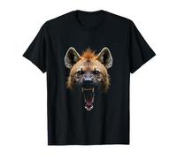 Angry Hyena Head Roaring Wild Animal Safari Art T-Shirt