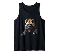 Angry Hyena Head Roaring Wild Animal Safari Art Tank Top
