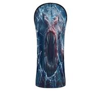Angry Kraken 3D Style Golf Club Cover Set Premium Leather Waterproof Headcover with Interchangeable No. Tags for Driver Fairway Hybrid Wood