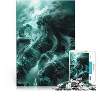 Angry KrakenAdult Jigsaw Puzzles 1000 Pieces Family Game Stress Reliever Difficult Challenge Parent-child interaction 38x26cm
