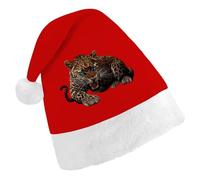 Angry Leopard Fashion Christmas Hat Soft Breathable Xmas Beanie Santa Headwear for New Year Party