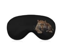 Angry Leopard Printed Sleep Mask for Unisex Adult Soft Night Blindfold with Adjustable Strap