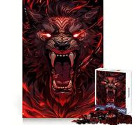 Angry Lion Beast Mode 1000 Teenager Pieces Jigsaw Puzzle Brain Development Unwind Easily Clean Join Warm Xmas Gift (38x52cm)