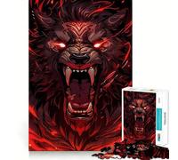 Angry Lion Beast Mode Jigsaw Puzzle 1000 Think Boost Game Tight Lock No Loose Pieces Interactive Brain Challenge for Home (50x75cm)