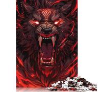 Angry Lion Beast Mode Puzzle for Adults And Teenagers 1000 Pieces Wood Puzzle Jigsaws Educational Puzzle 1000pcs (75x50cm)