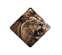 Angry Lion Car Air Freshener Hanging, Long Lasting Scented Car Aromatherapy Tablets, Rhombus Fragrance Scented Cards for Vehicles, Bedroom, Wardrobe Gray-style
