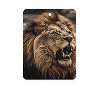 Angry Lion Car Air Freshener Hanging, Long Lasting Scented Car Aromatherapy Tablets, Square Fragrance Scented Cards for Vehicles, Bedroom, Wardrobe White-style